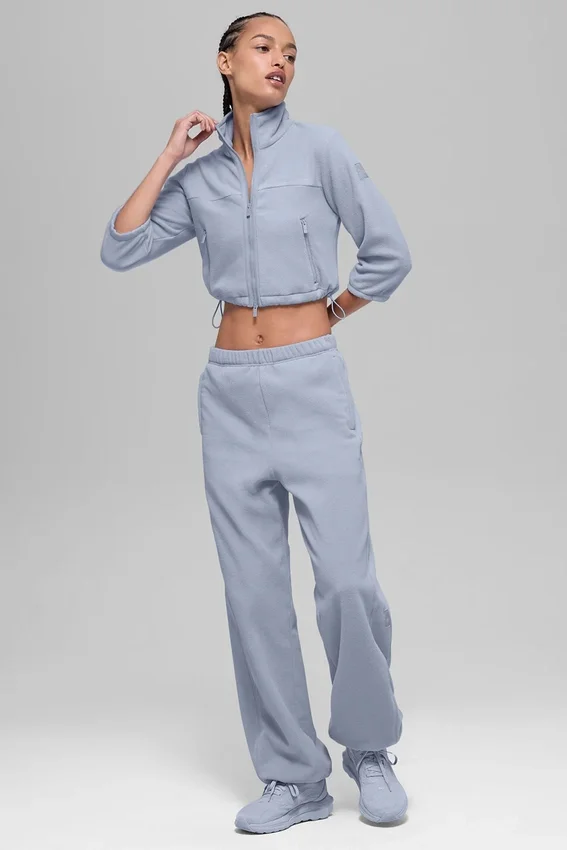 Polar Fleece Retreat Cropped Jacket - Winter Frost
