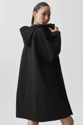 Rain or Shine Long Coat – Black