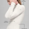 Ribbed Mesmerize Mock Neck Long Sleeve - Ivory