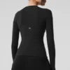 Ribbed Modal Long Sleeve - Black