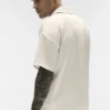 Satin Horizon Short Sleeve Button up - Bone