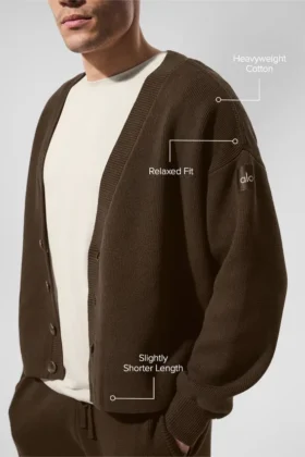Scholar Cardigan Sweater – Espresso