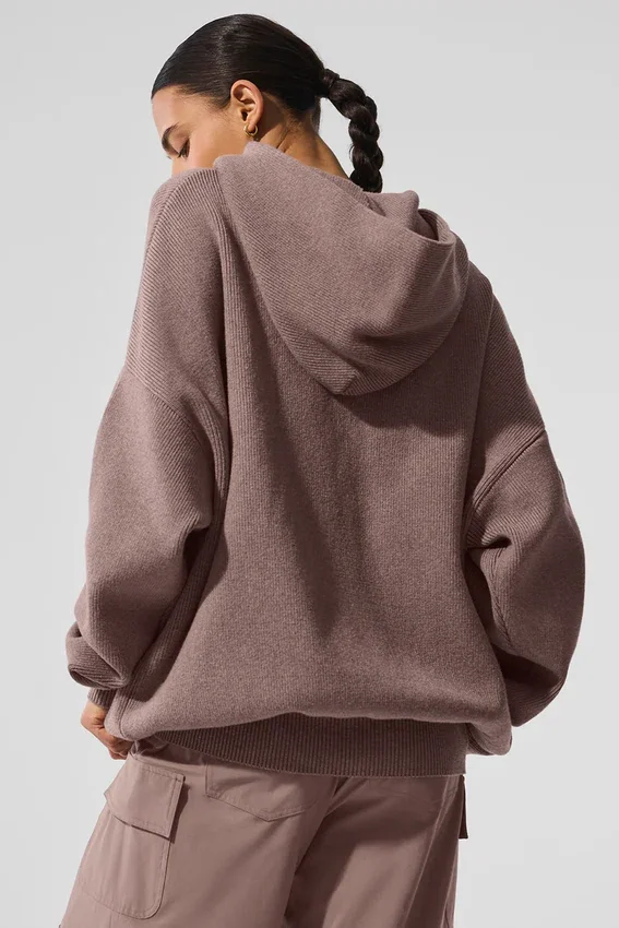 Scholar Hooded Sweater - Mushroom Heather