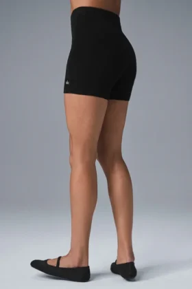 Scholar Knit High-Waist Short – Black