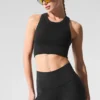 Seamless Delight High Neck Bra - Black