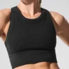 Seamless Delight High Neck Bra - Black