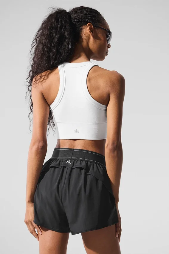 Seamless Delight High Neck Bra - White