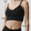 Seamless Modal Ribbed Delight Bralette - Black