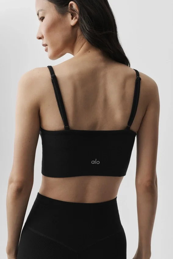 Seamless Modal Ribbed Delight Bralette - Black