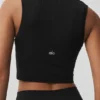Seamless Pointelle Tank - Black