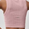 Seamless Pointelle Tank - Vintage Pink