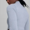 Seamless Two Tone Rib Jacket - Winter Frost Heather