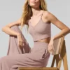 Semi-Sheer Delicate Lounge Flare Pant - Taupe