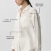 Semi-Sheer Golden Hour Button Down Long Sleeve - Ivory