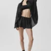 Semi-Sheer Golden Hour Mid-Rise Short - Black