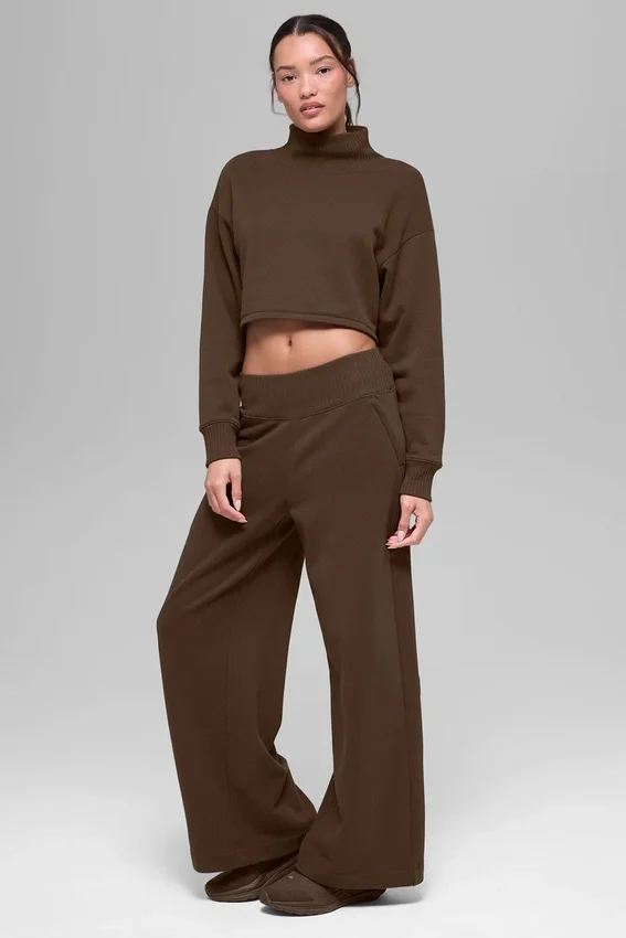 Serenity Wide Leg Sweatpant - Espresso