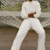 Serenity Wide Leg Sweatpant - Ivory