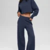 Serenity Wide Leg Sweatpant - Navy