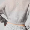 Sheer Cashmere Cropped Cardigan - Athletic Heather Grey