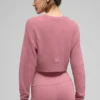 Sheer Cashmere Cropped Cardigan - Pink Wild Rose