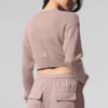 Sheer Cashmere Cropped Cardigan - Taupe