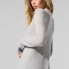 Sheer Cashmere Long Cardigan - Athletic Heather Grey