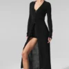 Sheer Cashmere Long Cardigan - Black