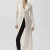 Sheer Cashmere Long Cardigan - Ivory