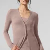 Sheer Cashmere Long Cardigan - Taupe
