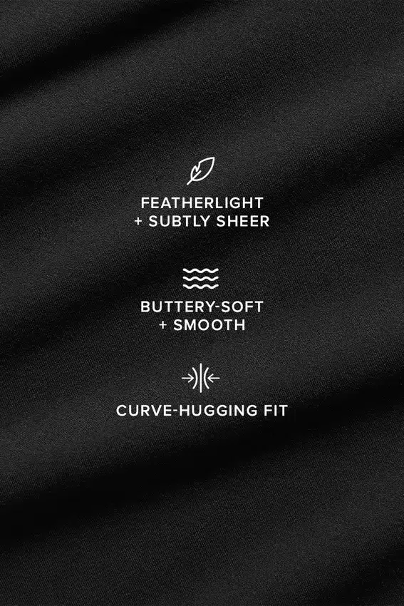 Sheer Glow Bra - Black