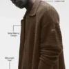 Shift Knit Button up Long Sleeve - Espresso