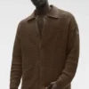 Shift Knit Button up Long Sleeve - Espresso