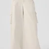Show off Cargo Wide Leg Trouser (Long) - Ivory