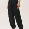 Silk Blend High-Waist Radiance Pant - Black