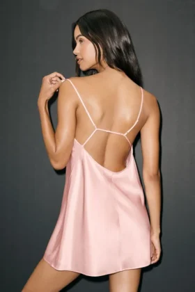 Silk Blend Radiance Dress – Sundrenched Pink