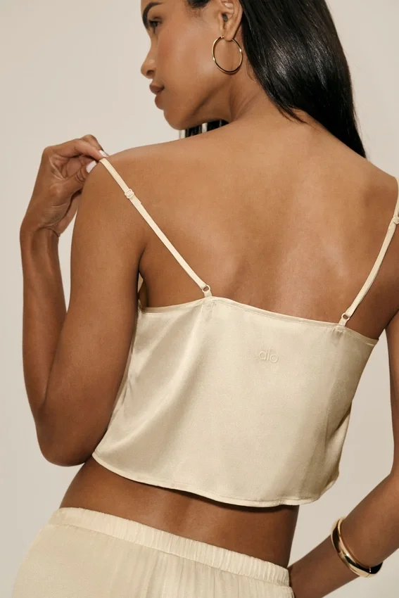 Silk Blend Radiance Tank - Sandy Beige
