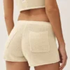 Silk Cashmere Mid-Rise Heatwave Short - Sandy Beige