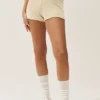 Silk Cashmere Mid-Rise Heatwave Short - Sandy Beige