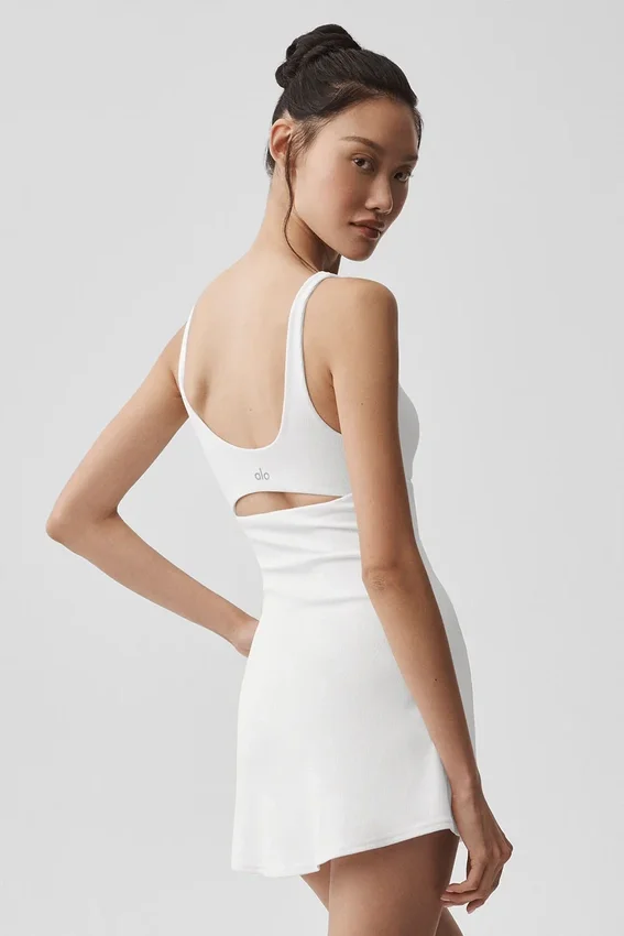Slice Tennis Dress - White
