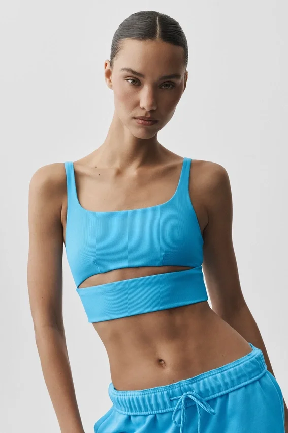Slit Bra - Azure Blue
