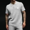 Sports Club Sweater Knit Polo - Athletic Heather Grey