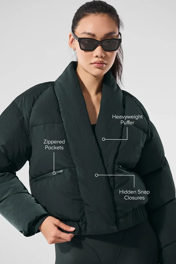 Stargazing Puffer - Charcoal Green