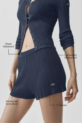Sweater High-Waist Sunlit Short – Navy