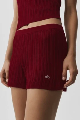 Sweater High-Waist Sunlit Short – Summer Romance Red