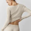 Sweater Knit Unwind Long Sleeve - Oatmeal Heather