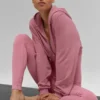 Sweet Escape Zip up Hoodie - Pink Wild Rose