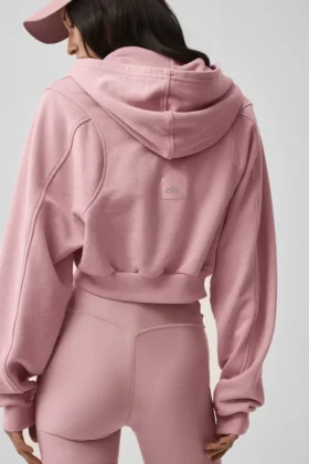 Sweet Escape Zip up Hoodie – Vintage Pink