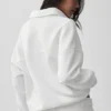 Take It Easy Long Sleeve Henley Pullover - White