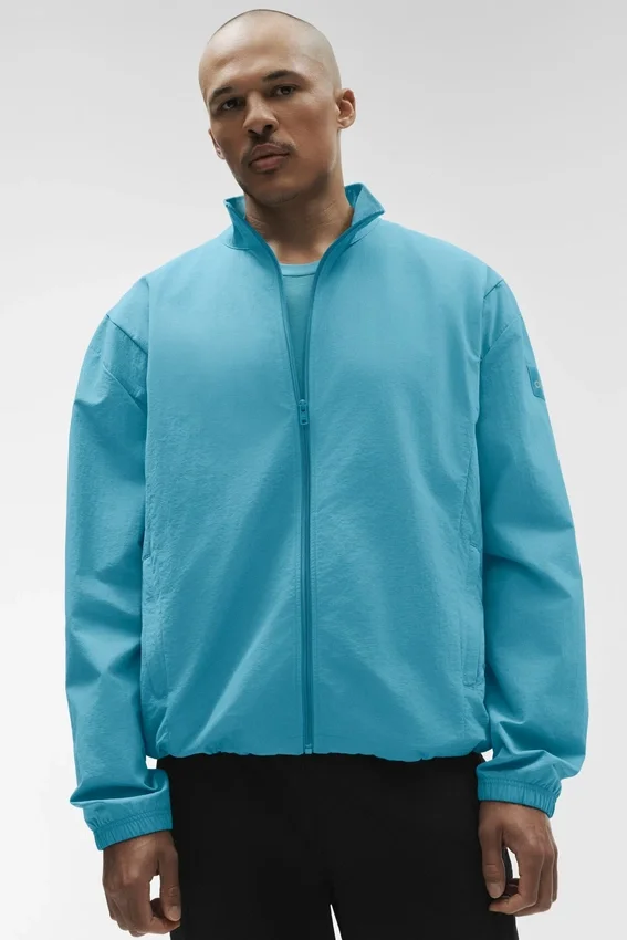 Takeaway Track Full Zip Jacket - Blue Breeze