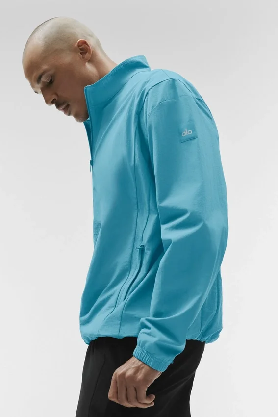 Takeaway Track Full Zip Jacket - Blue Breeze